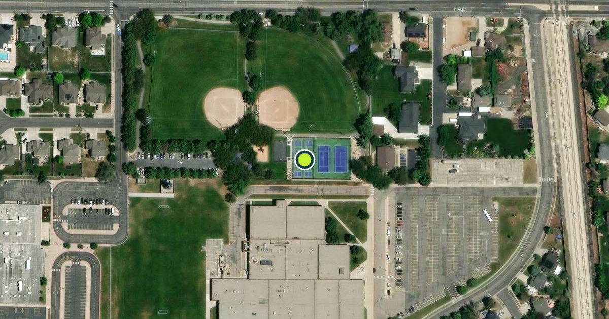 Satellite view of Sandy Pickleball Courts