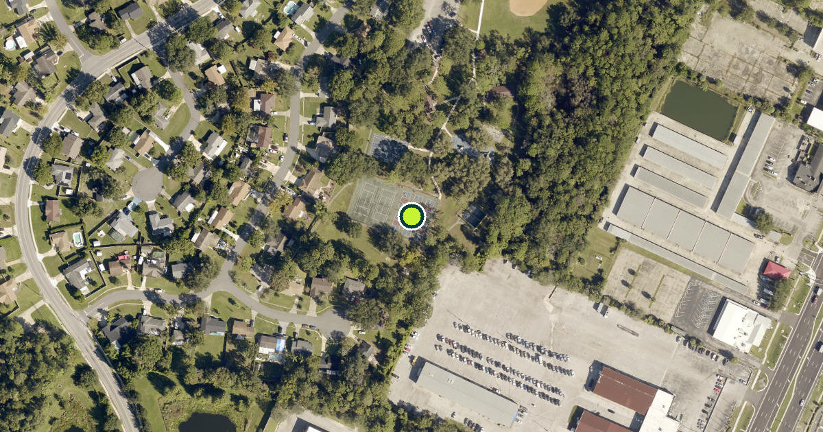 Satellite view of Sanford Pickleball Courts