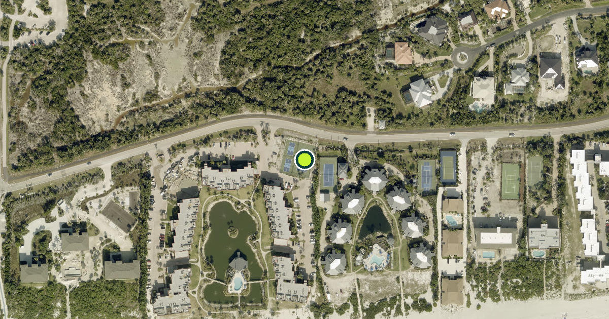 Satellite view of Sanibel Pickleball Courts