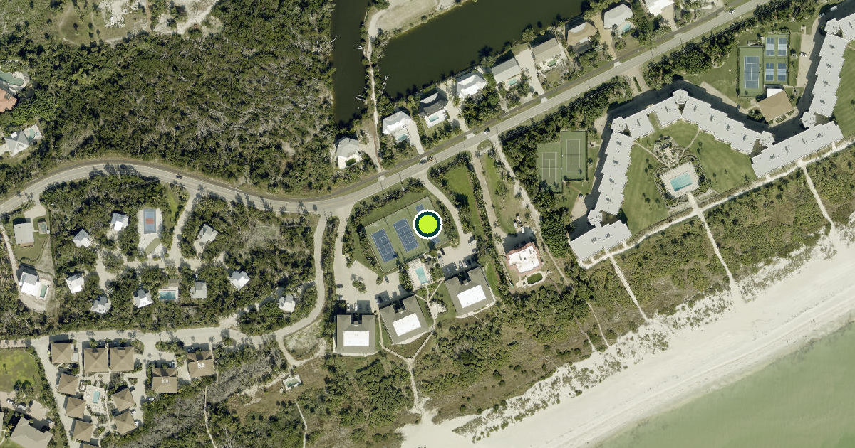 Satellite view of Sanibel Pickleball Courts