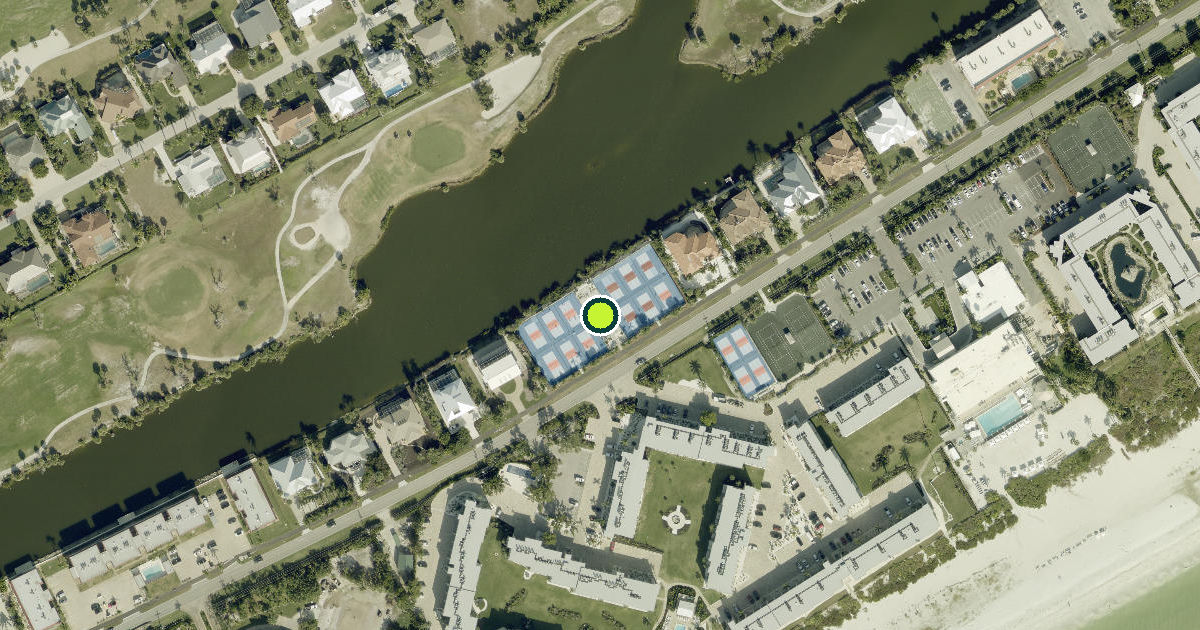 Satellite view of Sanibel Pickleball Courts