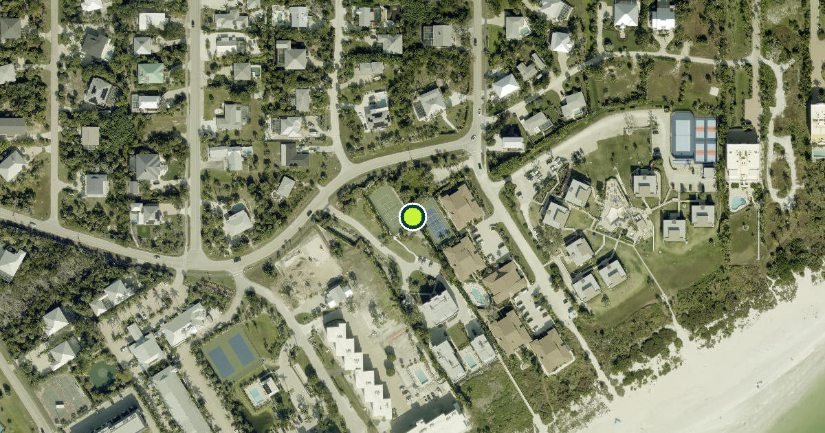 Satellite view of Sanibel Pickleball Courts