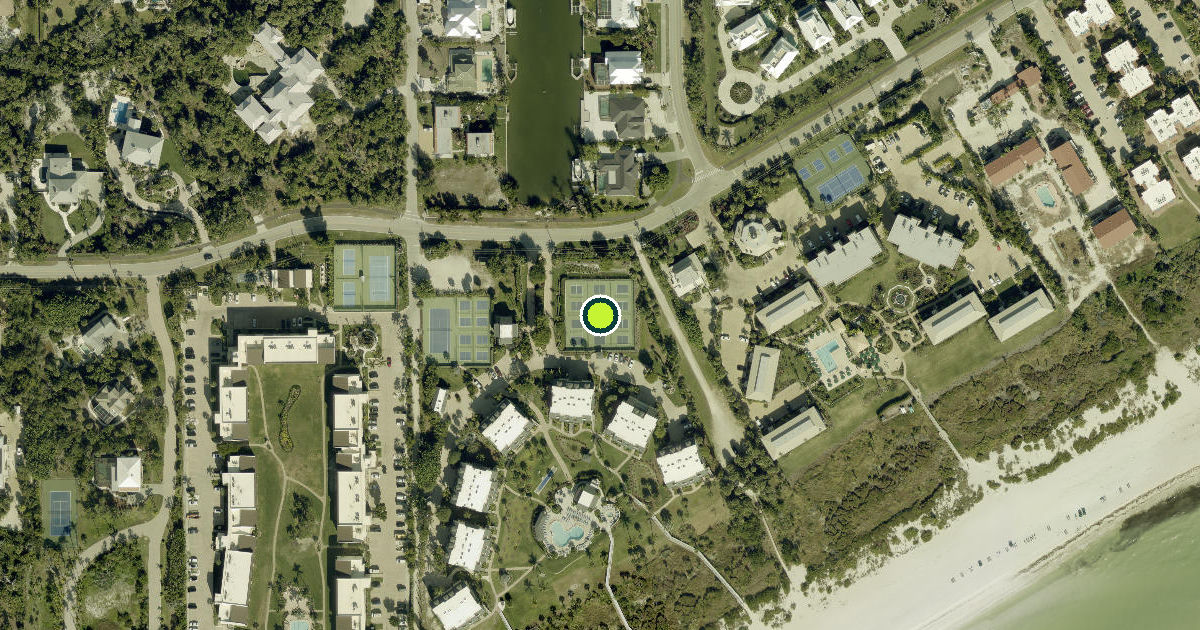 Satellite view of Sanibel Pickleball Courts