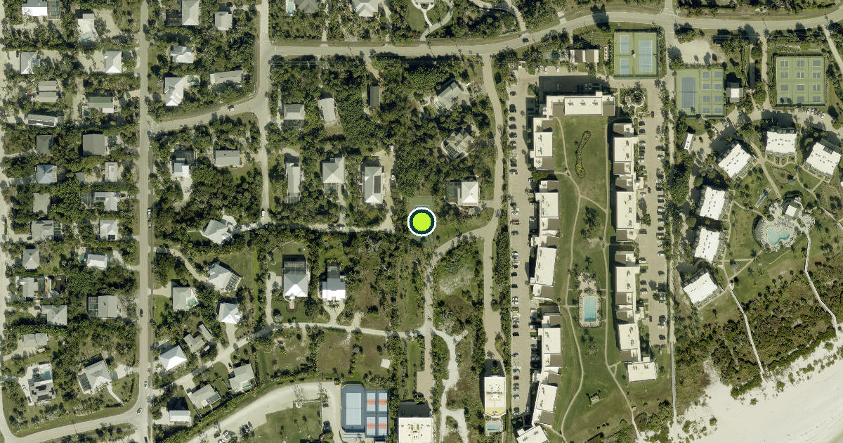 Satellite view of Sanibel Pickleball Courts