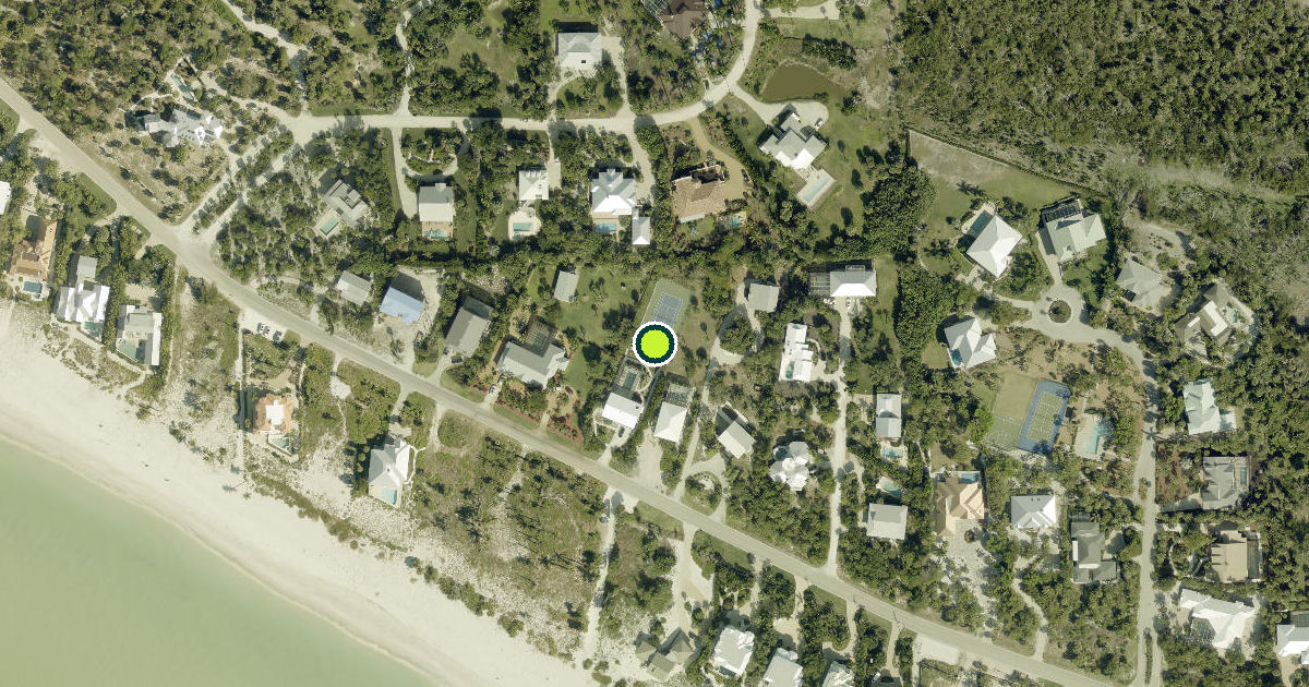 Satellite view of Sanibel Pickleball Courts