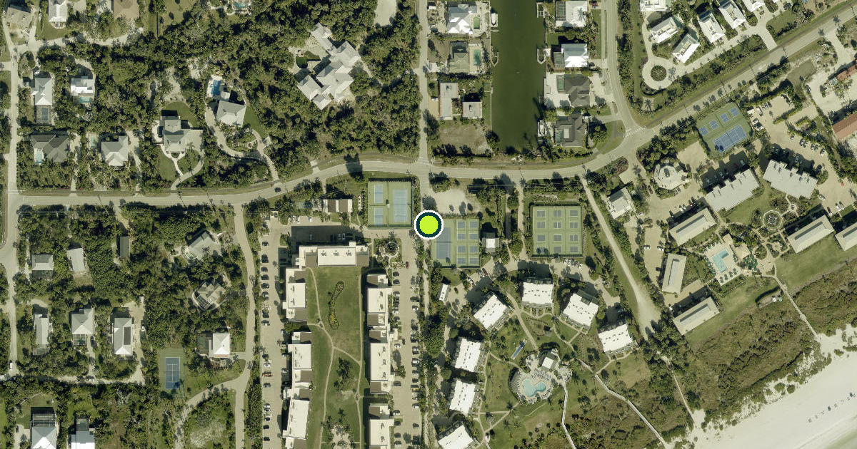 Satellite view of Sanibel Pickleball Courts