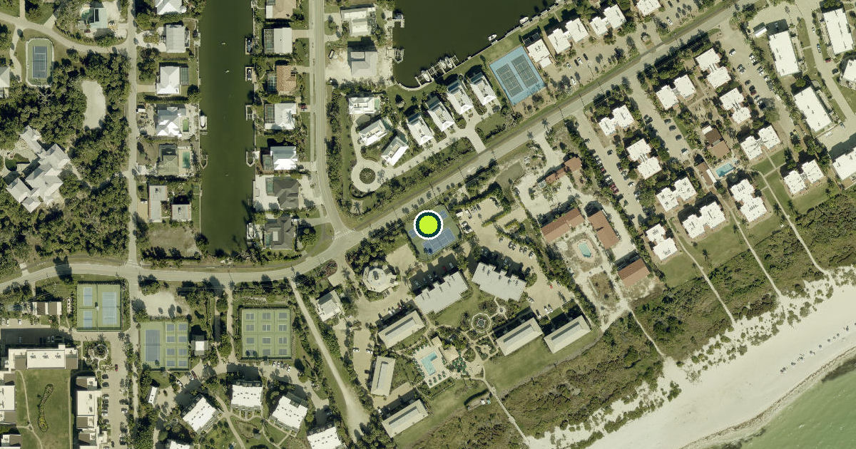 Satellite view of Sanibel Pickleball Courts