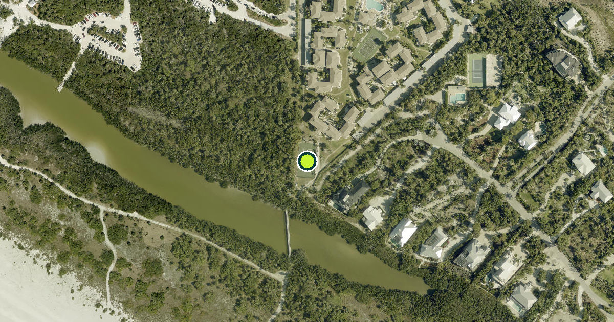 Satellite view of Sanibel Pickleball Courts