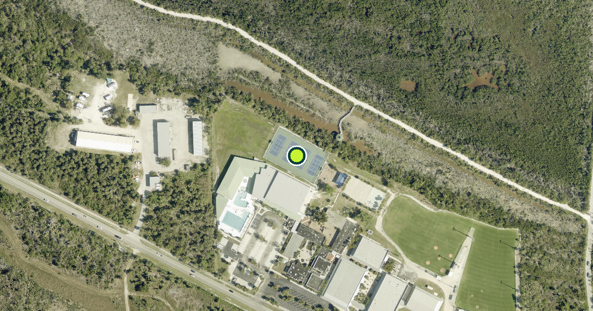 Satellite view of Sanibel Pickleball Courts