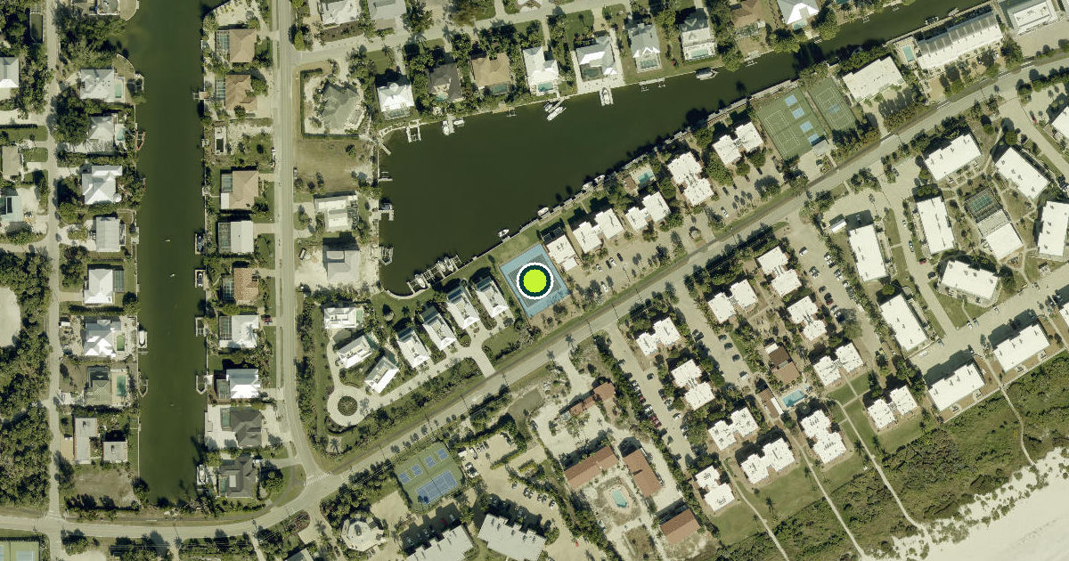 Satellite view of Sanibel Pickleball Courts