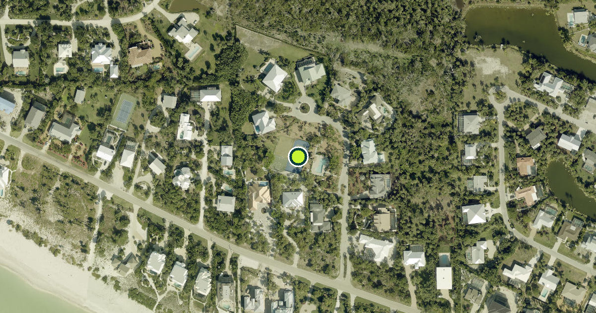 Satellite view of Sanibel Pickleball Courts