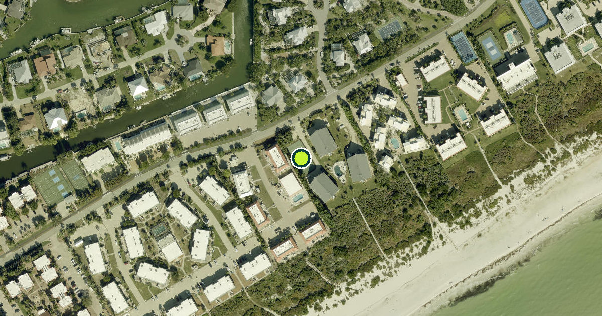Satellite view of Sanibel Pickleball Courts