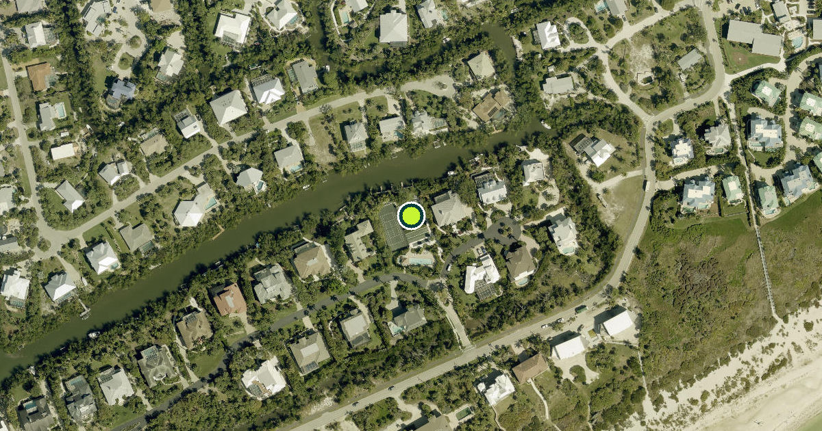 Satellite view of Sanibel Pickleball Courts