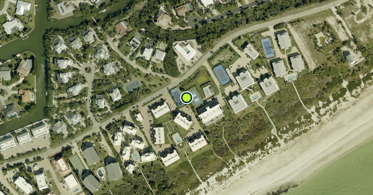 Satellite view of Sanibel Pickleball Courts
