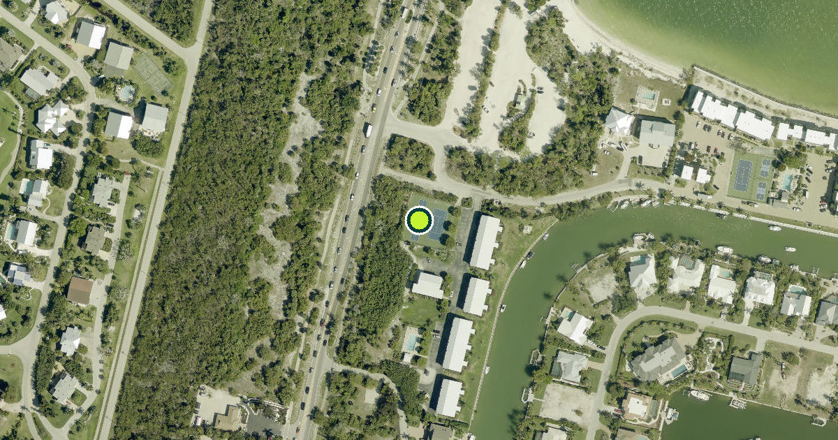 Satellite view of Sanibel Pickleball Courts
