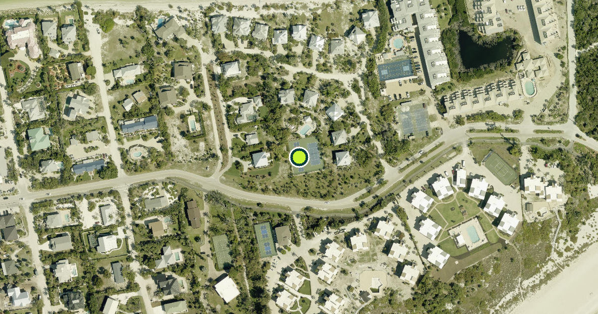 Satellite view of Sanibel Pickleball Courts