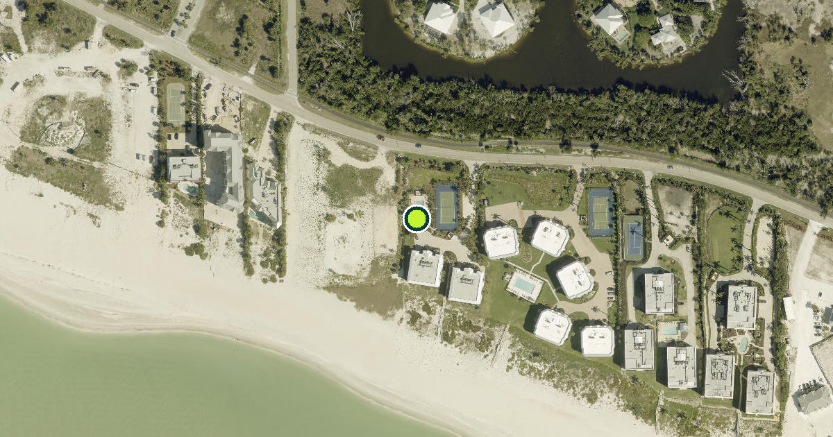 Satellite view of Sanibel Pickleball Courts