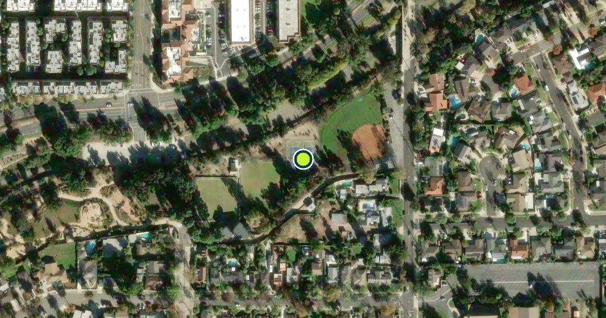Satellite view of Santa Ana Pickleball Courts