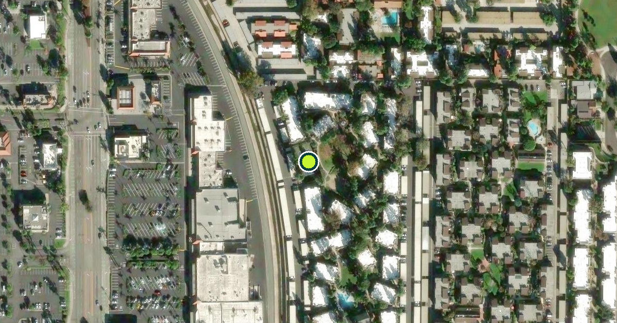 Satellite view of Santa Ana Pickleball Courts
