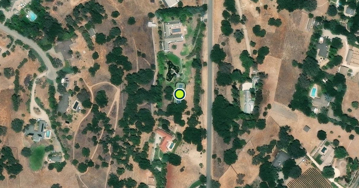 Satellite view of Santa Barbara County Pickleball Courts