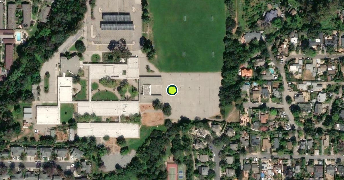 Satellite view of Santa Barbara Pickleball Courts