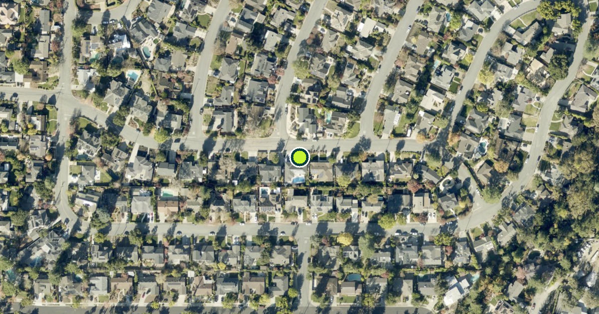 Satellite view of Santa Clara County Pickleball Courts