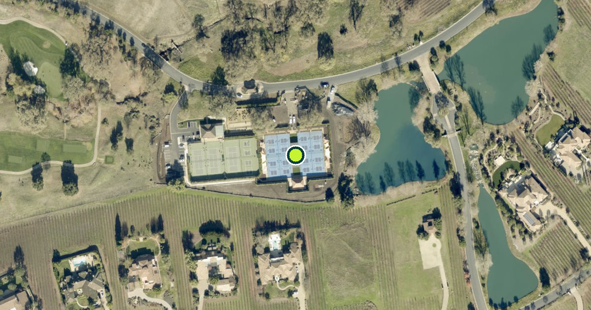 Satellite view of Santa Clara County Pickleball Courts