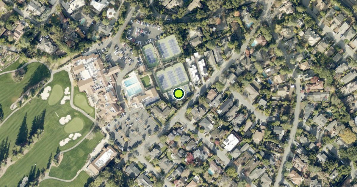 Satellite view of Santa Clara County Pickleball Courts