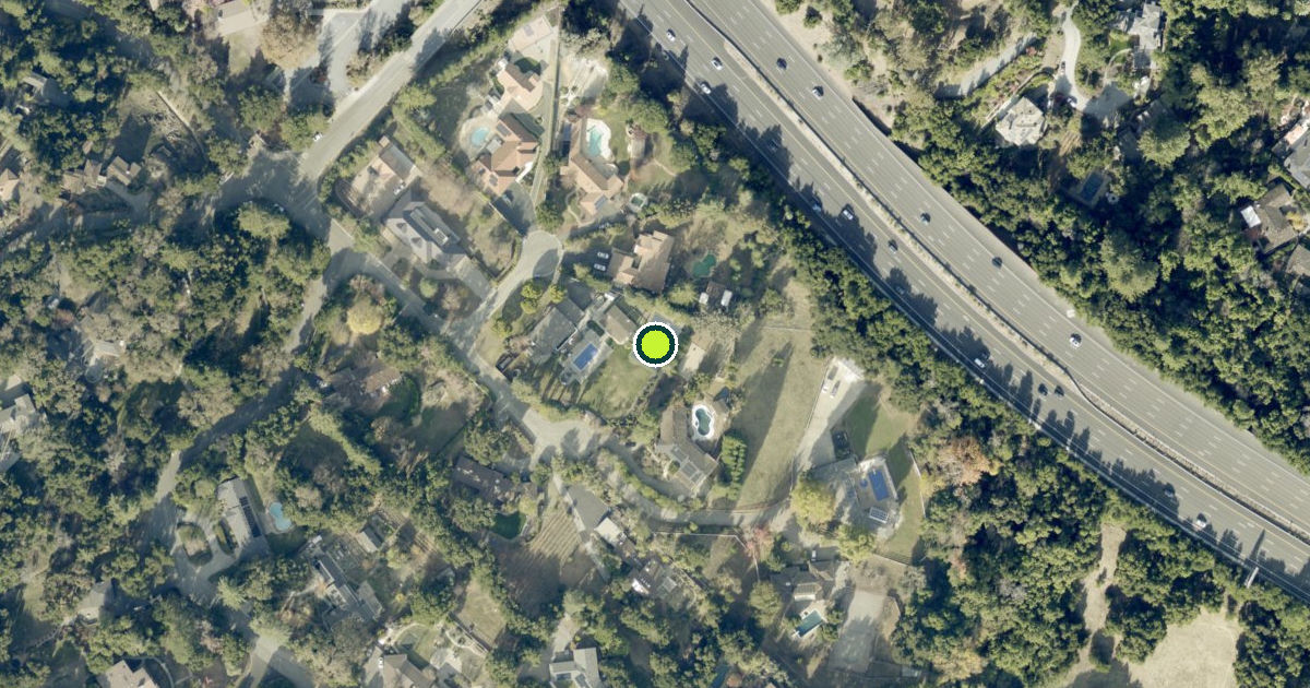 Satellite view of Santa Clara County Pickleball Courts