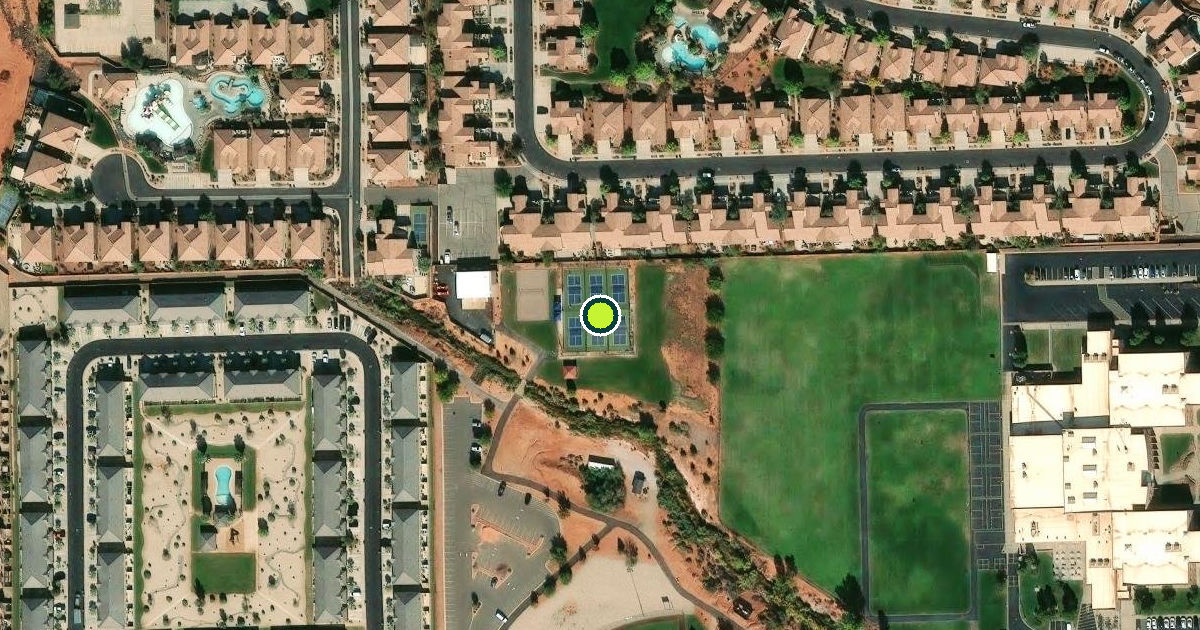 Satellite view of Santa Clara Pickleball Courts