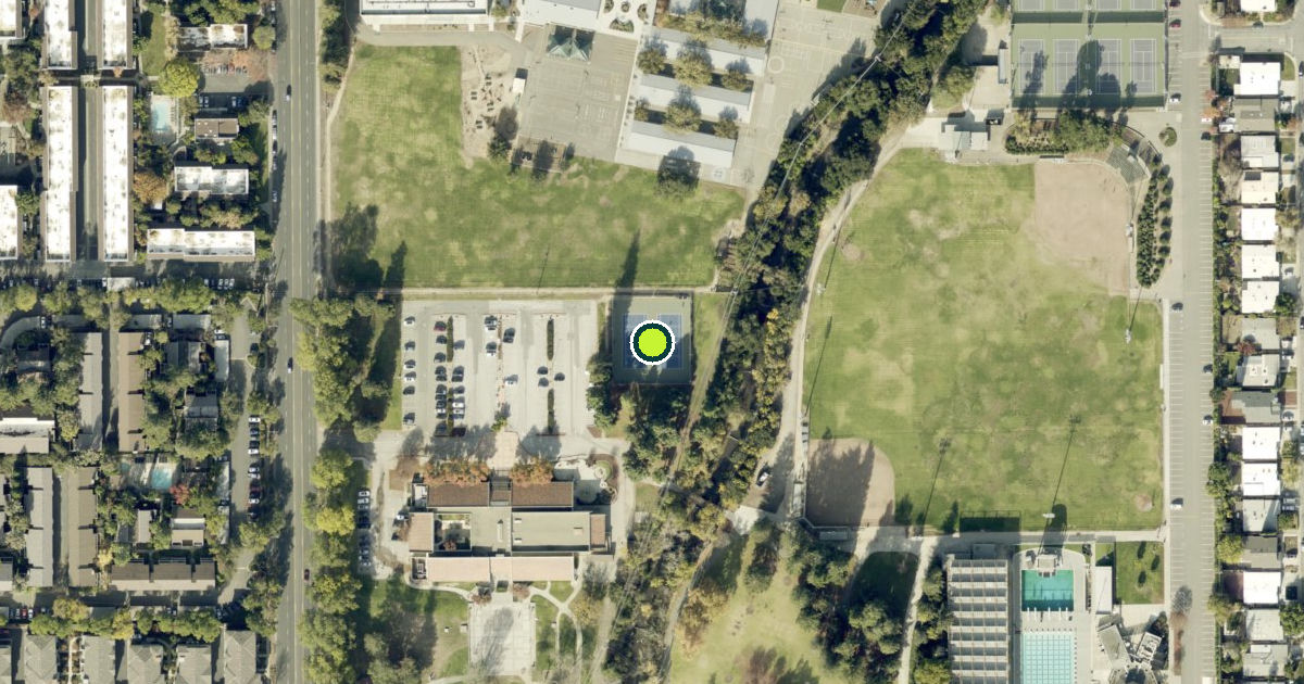Satellite view of Santa Clara Pickleball Courts