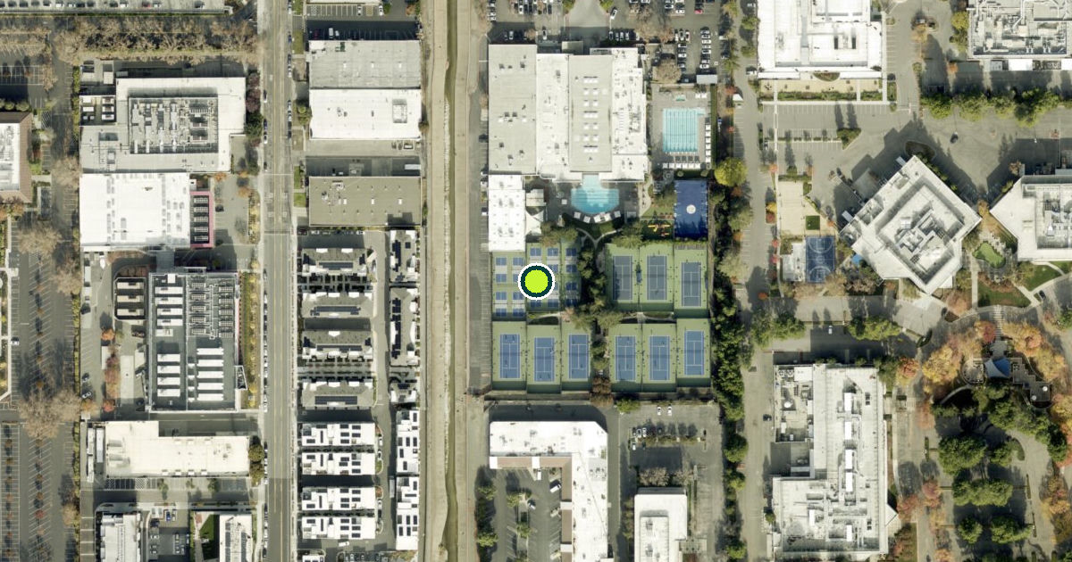 Satellite view of Santa Clara Pickleball Courts