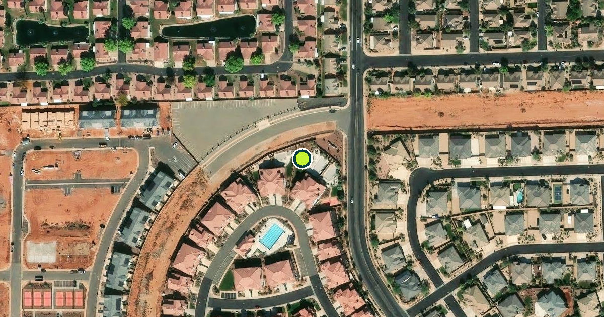Satellite view of Santa Clara Pickleball Courts