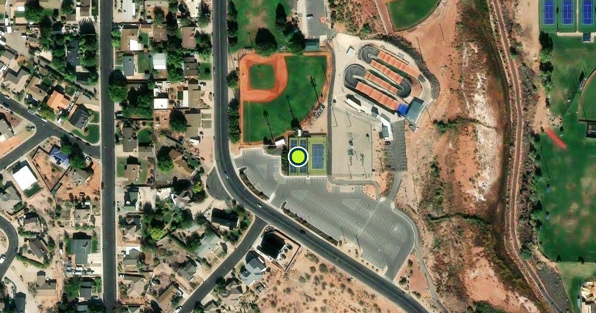 Satellite view of Santa Clara Pickleball Courts