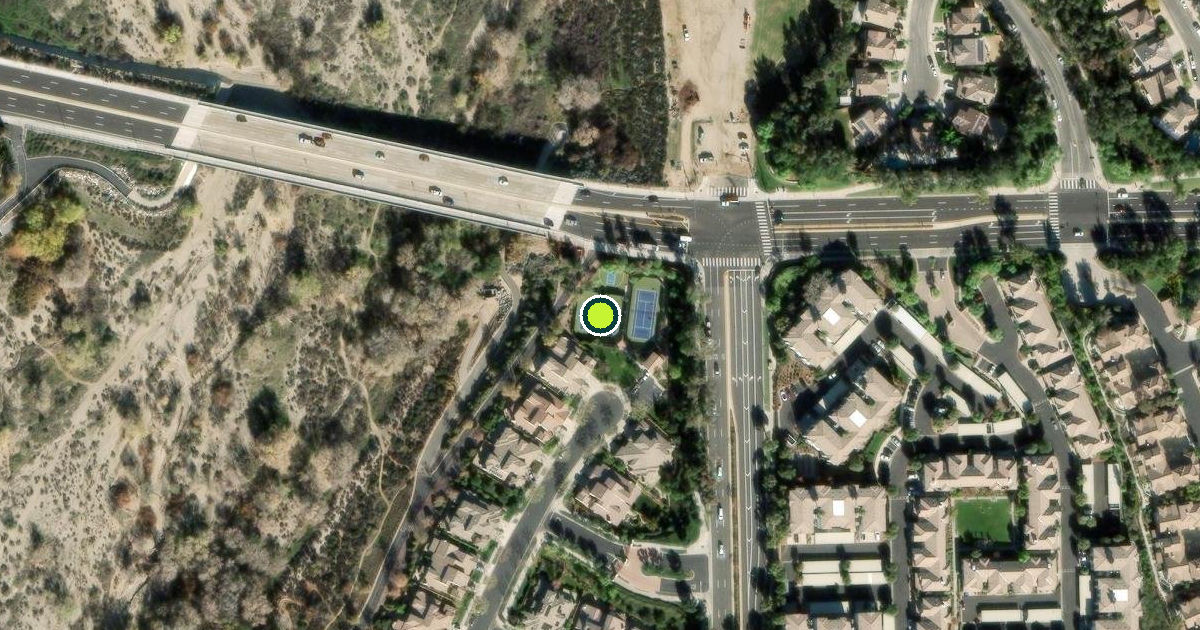 Satellite view of Santa Clarita Pickleball Courts