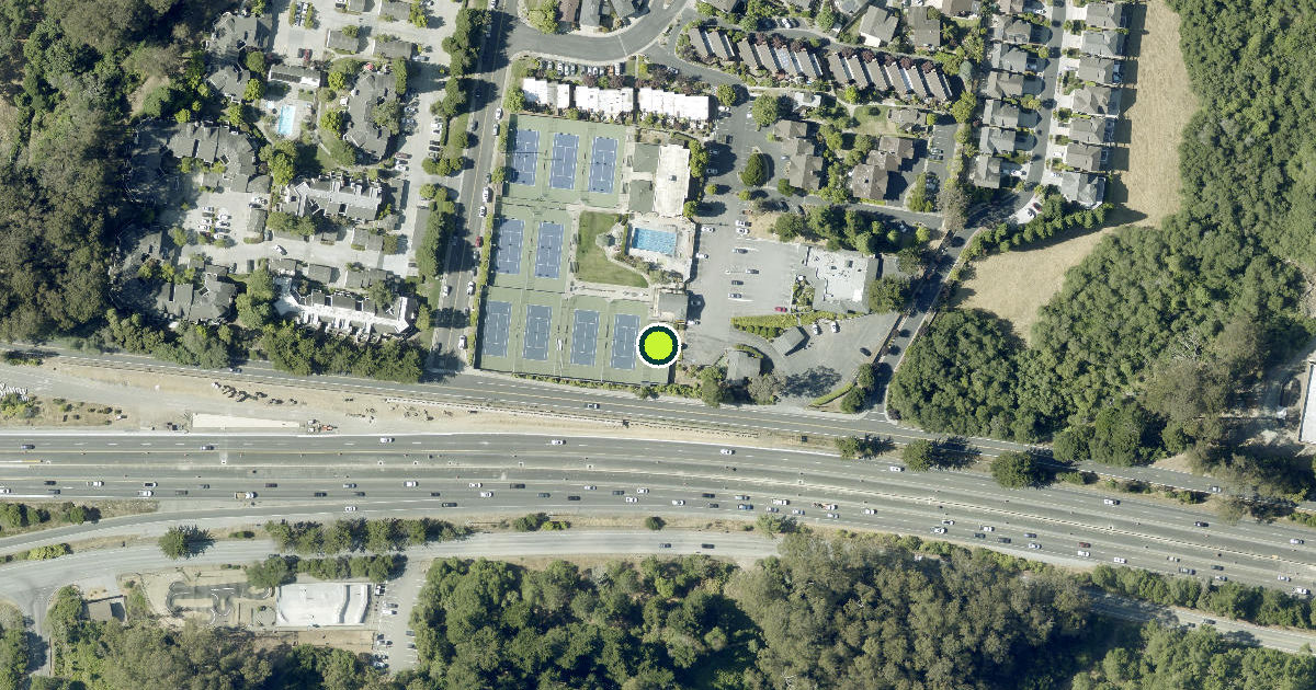 Satellite view of Santa Cruz County Pickleball Courts
