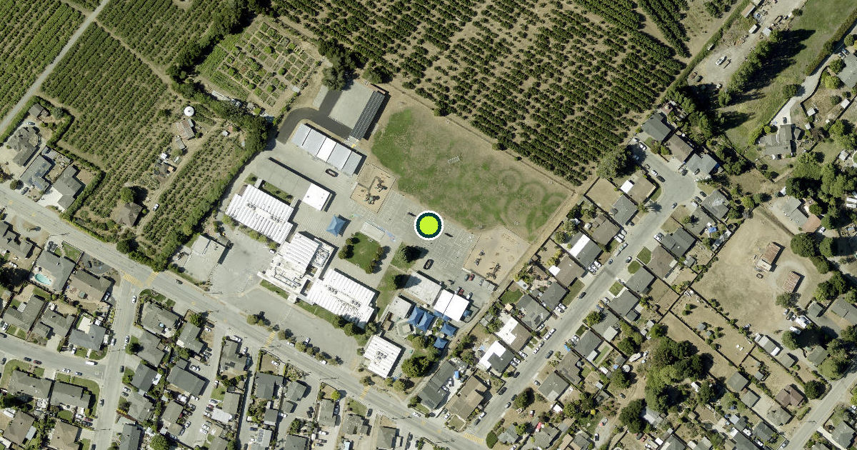 Satellite view of Santa Cruz County Pickleball Courts