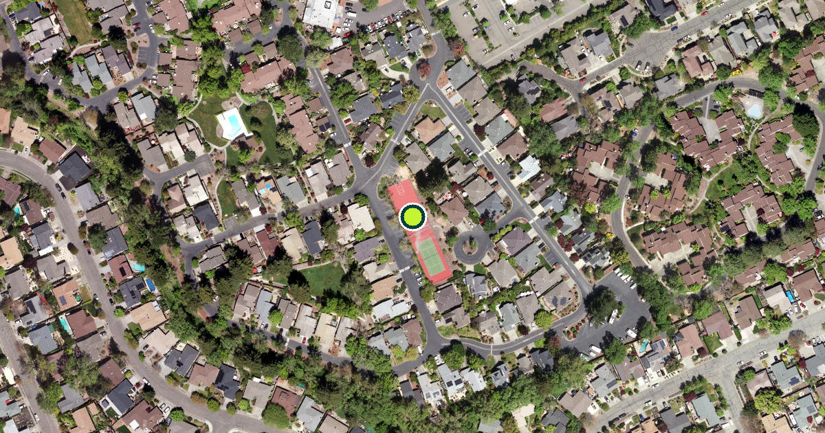 Satellite view of Santa Rosa Pickleball Courts