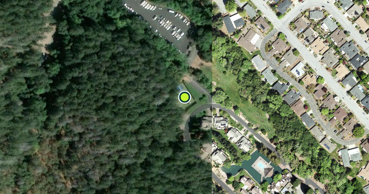 Satellite view of Santa Rosa Pickleball Courts