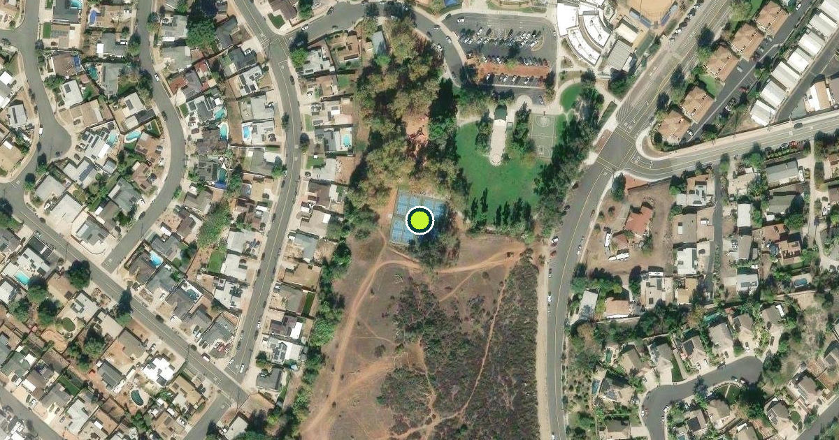 Satellite view of Santee Pickleball Courts