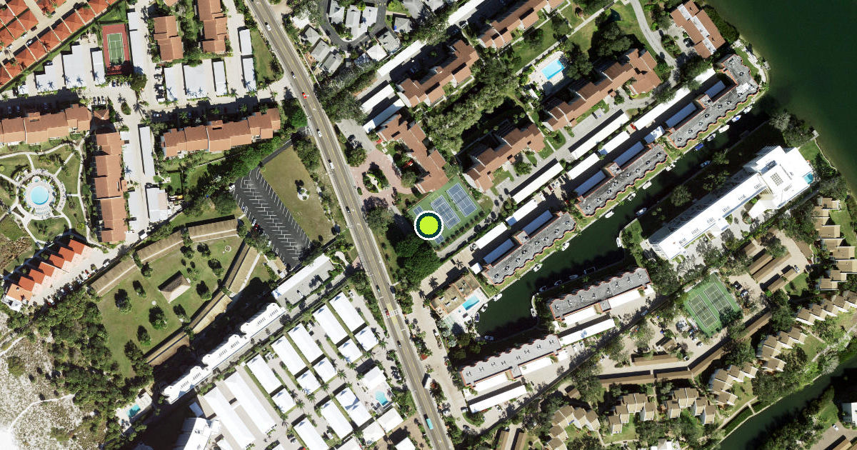 Satellite view of Sarasota County Pickleball Courts