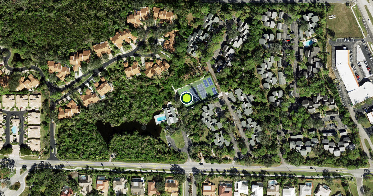 Satellite view of Sarasota County Pickleball Courts