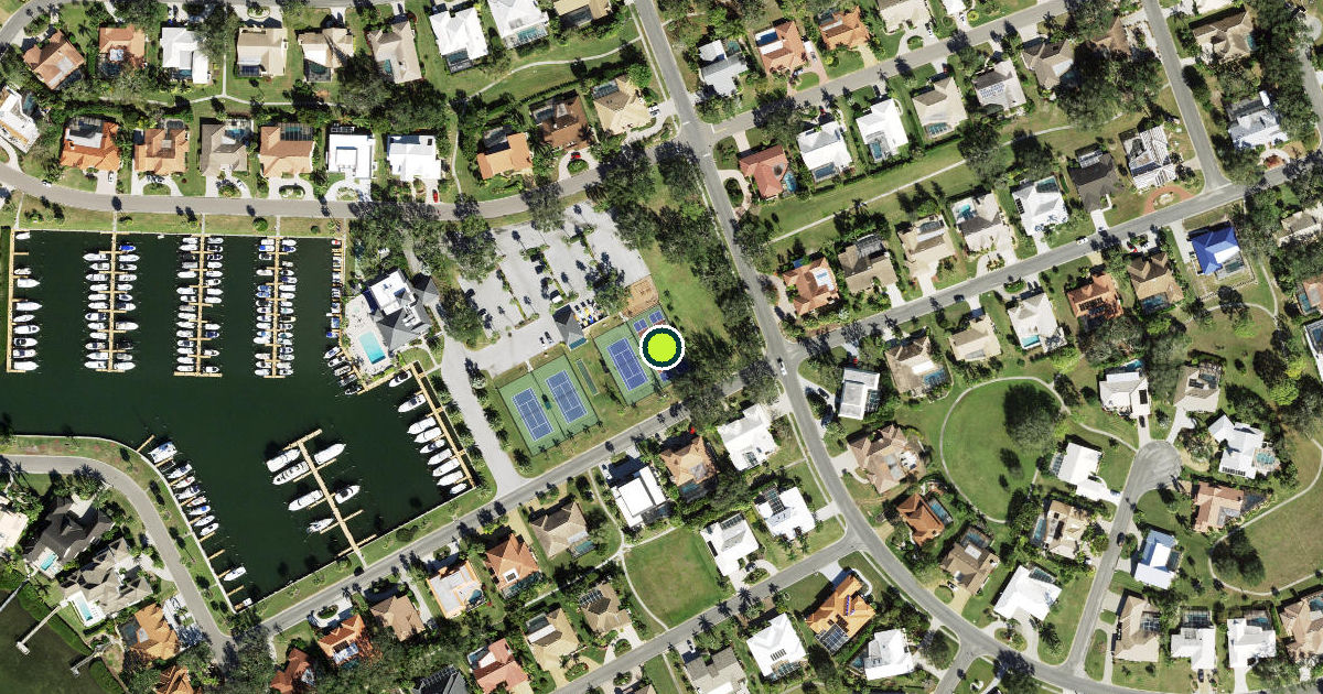 Satellite view of Sarasota County Pickleball Courts