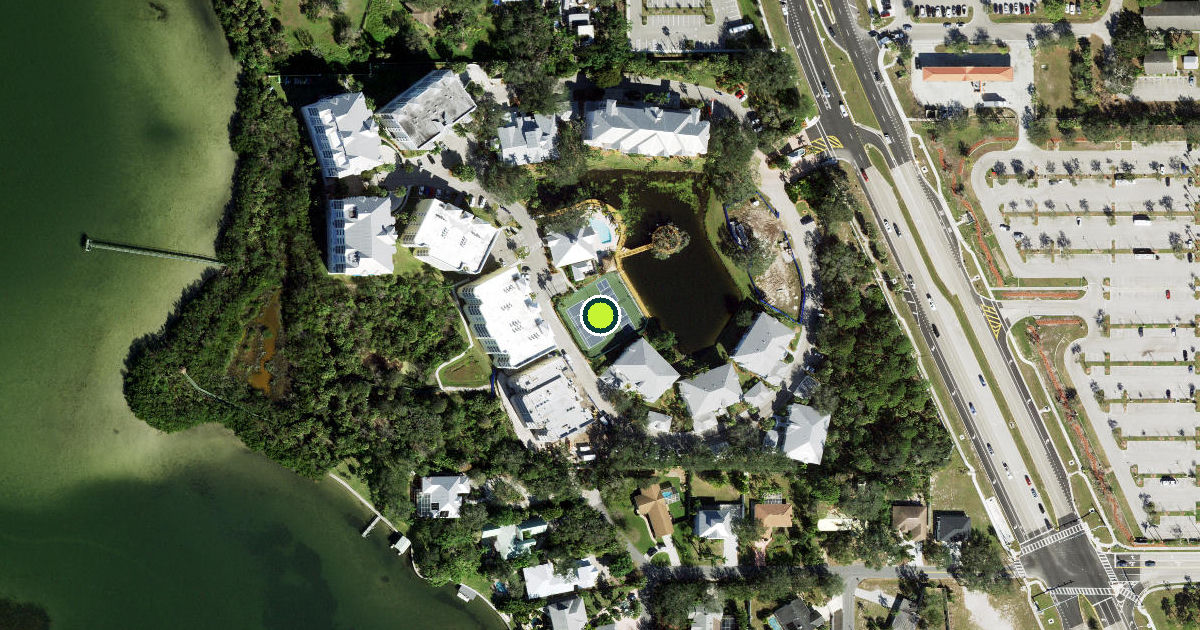 Satellite view of Sarasota County Pickleball Courts