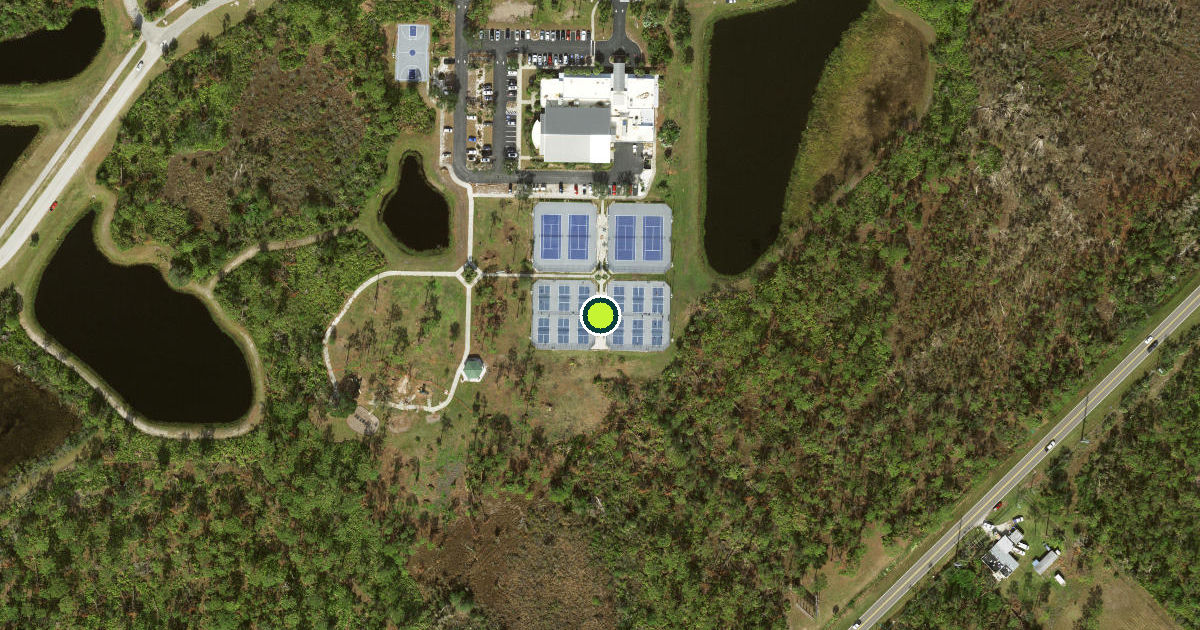 Satellite view of Sarasota County Pickleball Courts
