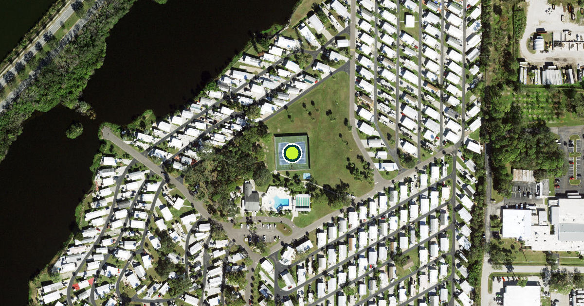 Satellite view of Sarasota County Pickleball Courts