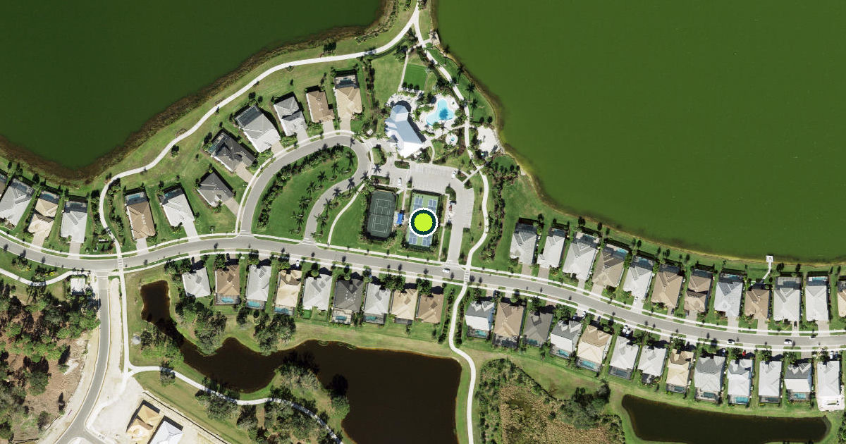 Satellite view of Sarasota County Pickleball Courts