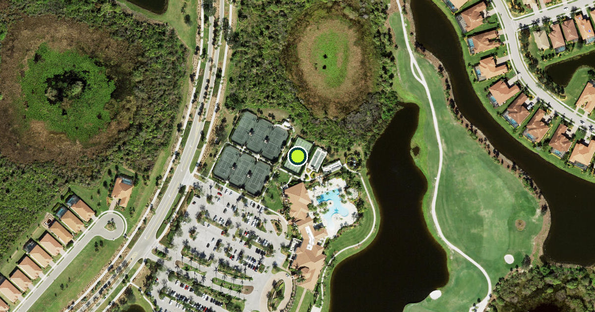 Satellite view of Sarasota County Pickleball Courts
