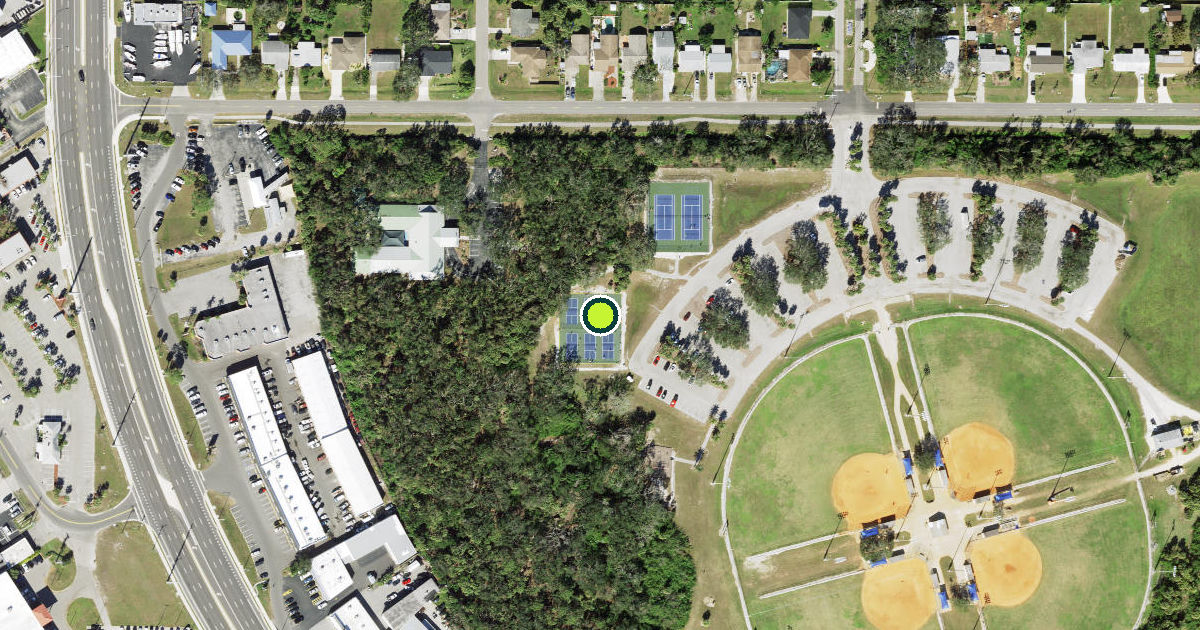 Satellite view of Sarasota County Pickleball Courts