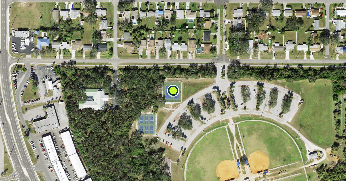 Satellite view of Sarasota County Pickleball Courts
